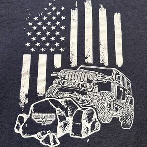 Men's‎ Nine Line Apparel American Flag Graphic T-Shirt Size L MED Black White